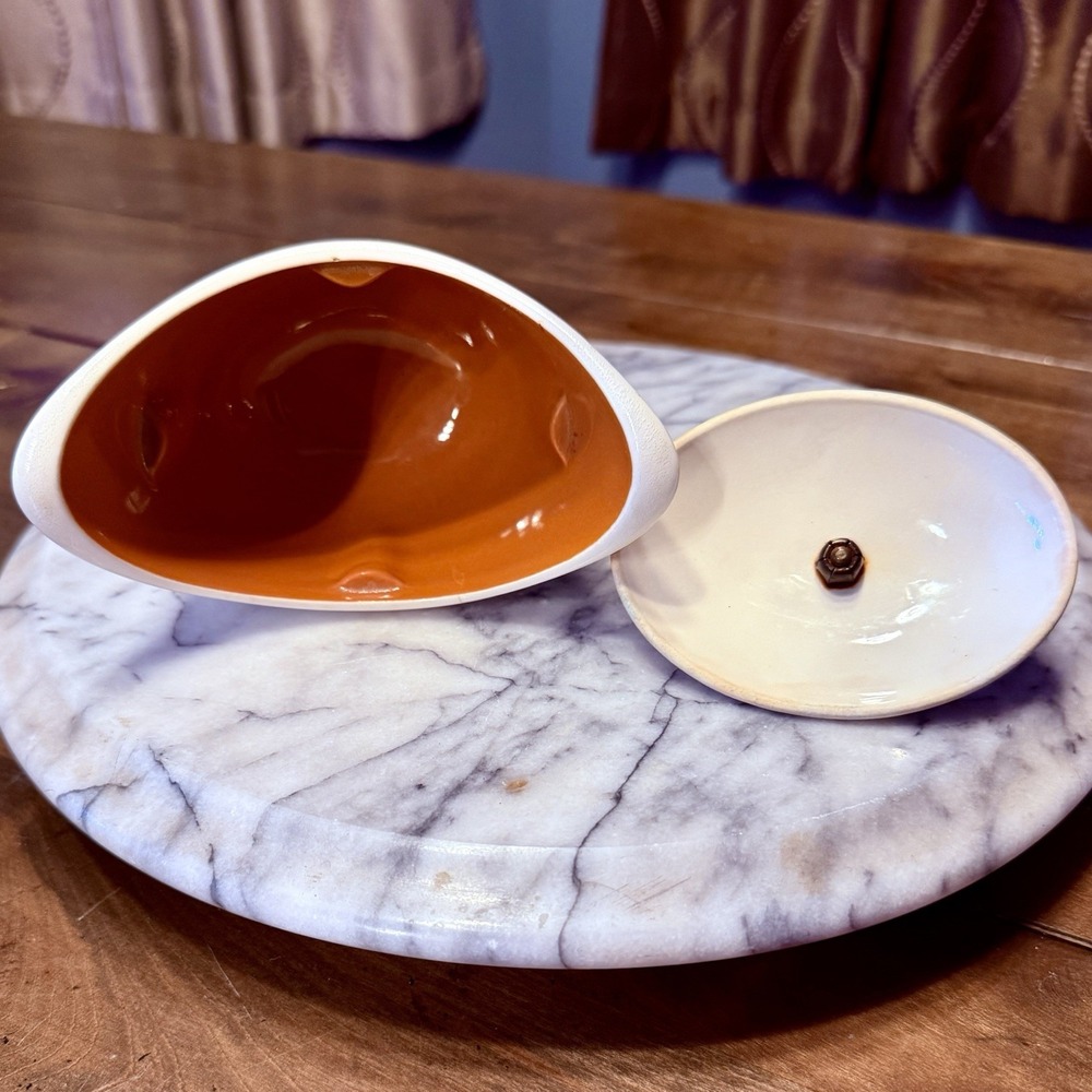 VTG Taylor Smith MCM 1950s China Ever Yours Autumn Harvest Covered Sugar Bowl - Picture 4 of 4